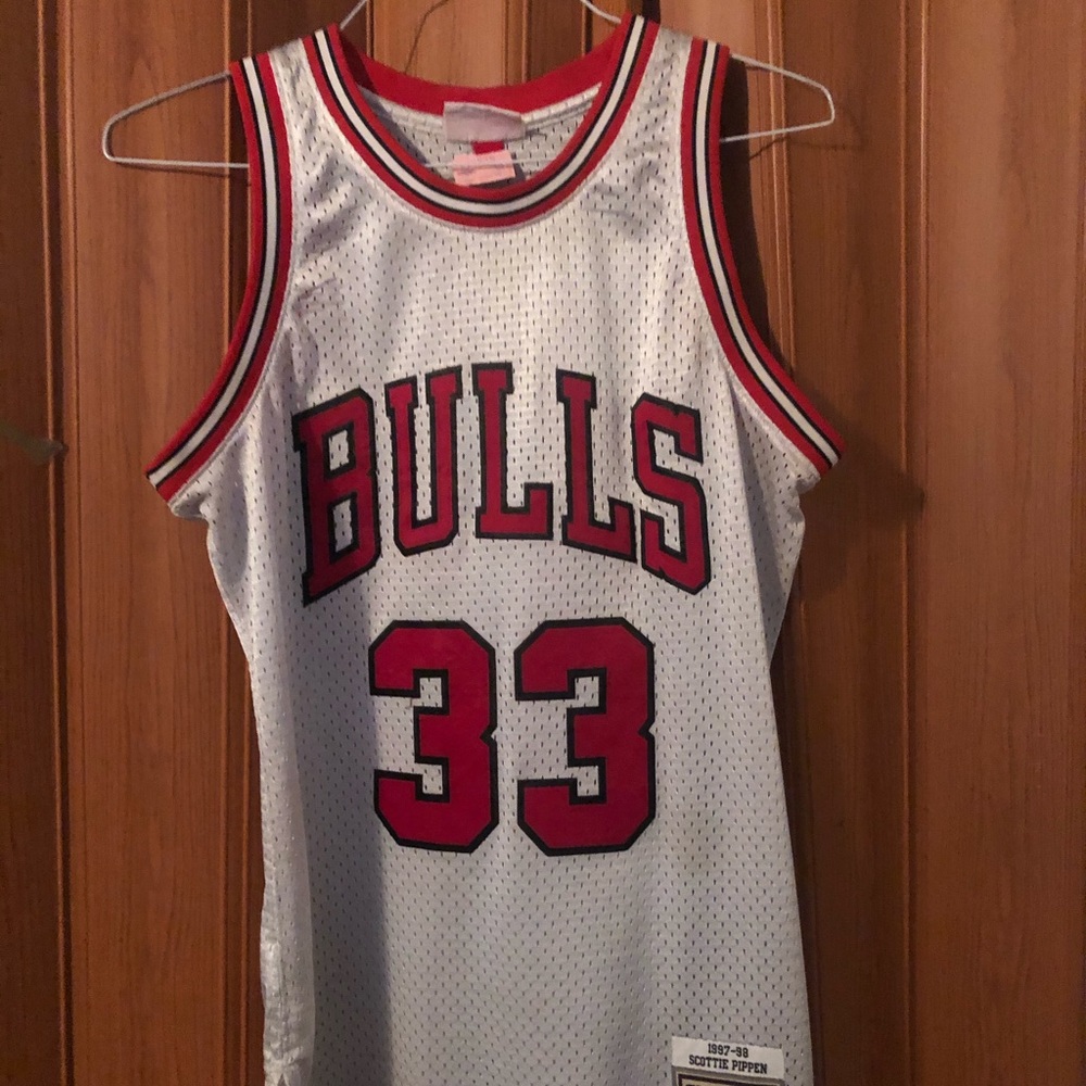 NBA silver Chicago bulls Scotty Pimpin Jersey